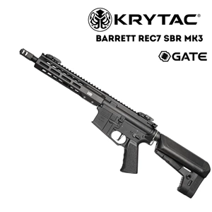 KRYTAC Barrett REC7 SBR MK3 GATE Siyah AEG Airsoft Tüfek