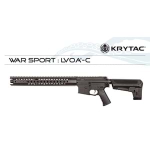 Krytac War Sport Lisanslı LVOA-C M4 Carbine Airsoft AEG Tüfek- Siyah