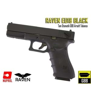 RAVEN Glock G18 GBB Airsoft Tabanca FULL AUTO ATIŞ