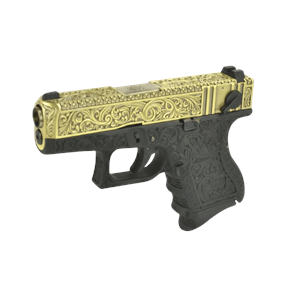 WE Glock26 G26 ETCHED IVORY Bronze SE Gravürlü Glock Airsoft Tabanca Seti