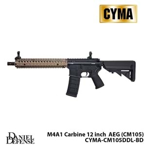 Airsoft Tüfek CYMA Platinum Daniel Defense M4A1 Carbine 12\'\' CM105DDL-BD