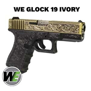 Airsoft Tabanca WE Glock 19 Gravür WE-G003BOX-FP Ivory