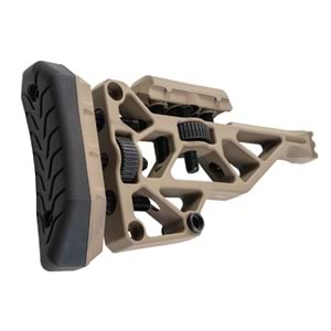 Silverback TAC-41 Katlanır Picatinny Polimer Dipçik Ayarlanabilir Çöl- SBA-STK-44FDE