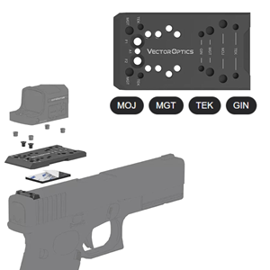 Vector Optics Glock® 4-in-1 Universal Dovetail RedDot Montaj Plakası / RedDot Ayağı (SCFRM-GK11)