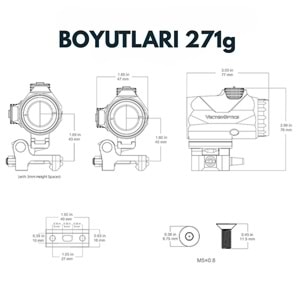 Vector Optics Paragon 3x22 Magnifier Mini Maverick-IV Rubber Armored SCMF-35