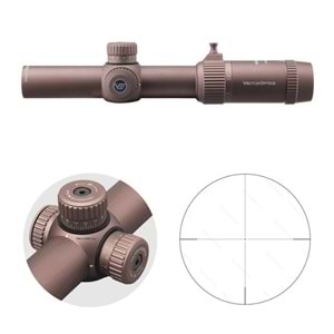 Vector Optics FORESTER 1-5X24 GENII COYOTE FDE Tüfek Dürbünü SCOC-32