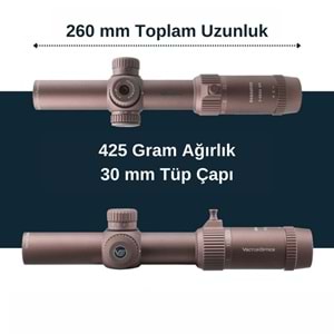 Vector Optics FORESTER 1-5X24 GENII COYOTE FDE Tüfek Dürbünü SCOC-32