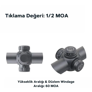 Vector Optics Grizzly 1-4x24 SFP 30 mm Av Tüfeği Dürbünü – SCOC-41