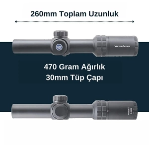 Vector Optics Grizzly 1-4x24 SFP 30 mm Av Tüfeği Dürbünü – SCOC-41