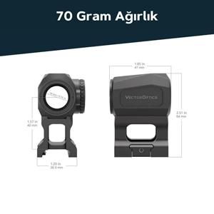 Vector Optics Scrapper 1x2 Micro 3 MOA Ultra Kompakt Red Dot Nişangah – SCRD-69