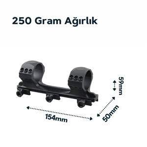 Vector Optics 34mm X-Accu Tek Parça Medium Picatinny Dürbün Montaj Halkası