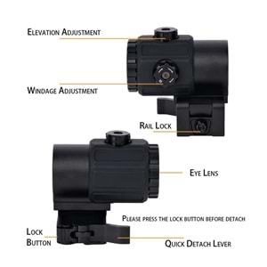SOTAC G43 Riflescope 3x Magnifier - Riflescope Magnifier for Enhanced Accuracy and Targeting Nişangah