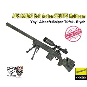 APS M40A3 Bolt Action Airsoft Sniper 550FPS Multicam
