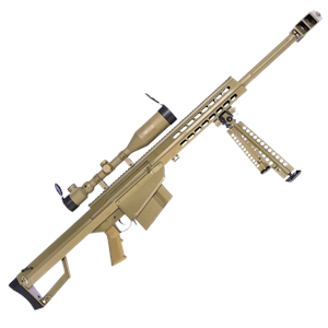 SnowWolf BARRETT M82A1 CQB TAN Kısa Namlu AEG Siyah Airsoft Sniper Tüfeği