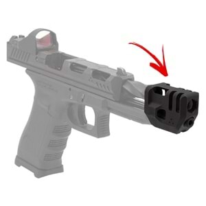 WE Umarex AW Glock G17 (Gen3/Gen4) COMPENSATOR KIT - Siyah