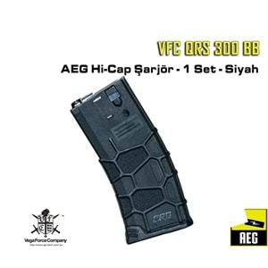 VFC QRS 300 BB AEG Hi-Cap Şarjör - 1 Set - Siyah