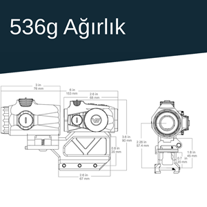 Vector Optics Combo Kit | Maverick Mini Red Dot Nişangah & 3x Magnifier & Entegre Tek Parça Montaj (VOGP-02)