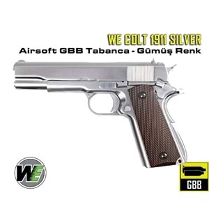 WE COLT 1911 SILVER Kahve Kabza Airsoft Tabanca