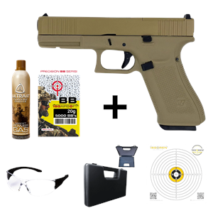 WE GLOCK G17 TAN GEN5 MOS RMR Ayaklı GBB Airsoft Tabanca Seti