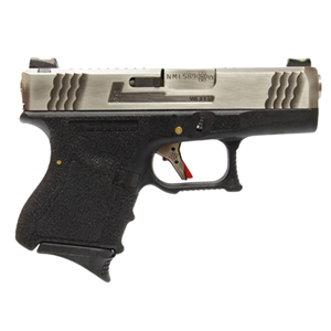 WE GLOCK26 G26 FullAuto T7 GBB Airsoft Tabanca Silver Kızak / Silver Namlu / Siyah Gövde