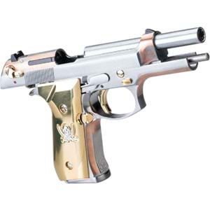 WE M92F ''Calico Jack'' Full Metal GBB Airsoft Tabanca Silver Gold