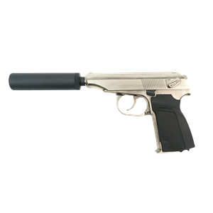WE MAKAROV Susturuculu SILVER Airsoft GBB Tabanca Seti