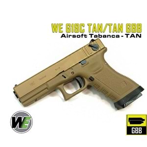 WE G18C GLOCK18C TAN/TAN GBB AIRSOFT TABANCA