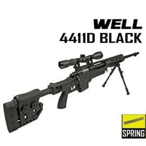 WELL Sniper 4411D BLACK Dürbün + Bipod