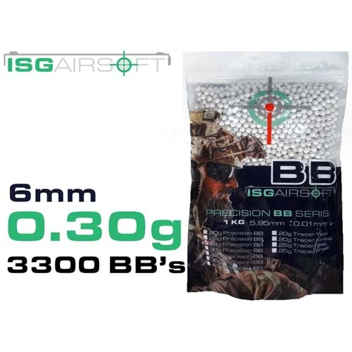 ISGairsoft 0.30g Airsoft BB 3300adet 1KG Paket