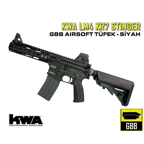 KWA LM4 KR7 STINGER LIMITED EDITION GBB AİRSOFT TÜFEK - SİYAH