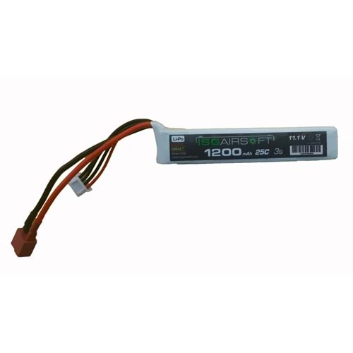 ISG 11.1V TEK PARCA MINISTICK T-PLUG 1200MAH 25C AİRSOFT LIPO PIL
