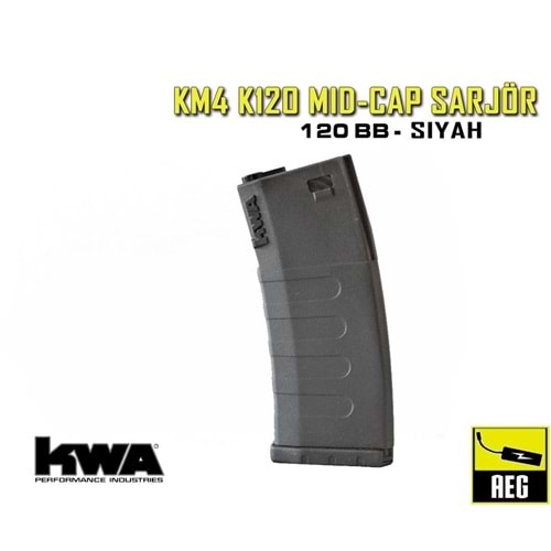 KWA M4/M16 MIDCAP 120BB Yedek Şarjör KM4 K120