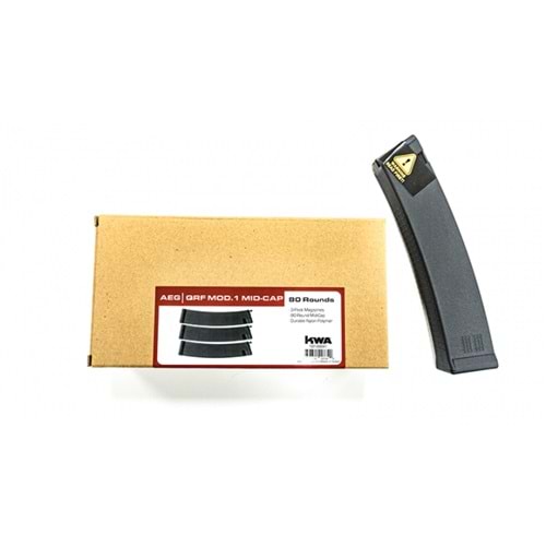 KWA QRF MOD1 MIDCAP 80BB Airsoft Şarjör Siyah