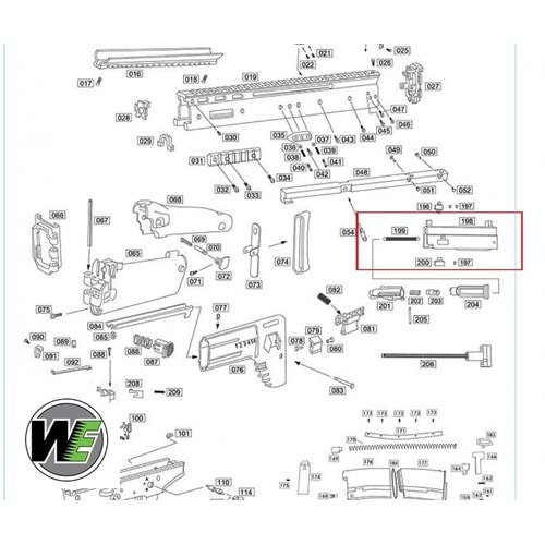 WE GBB SCAR-L AIRSOFT TUFEK STEEL BOLT CARRIER OEM PARÇA #198