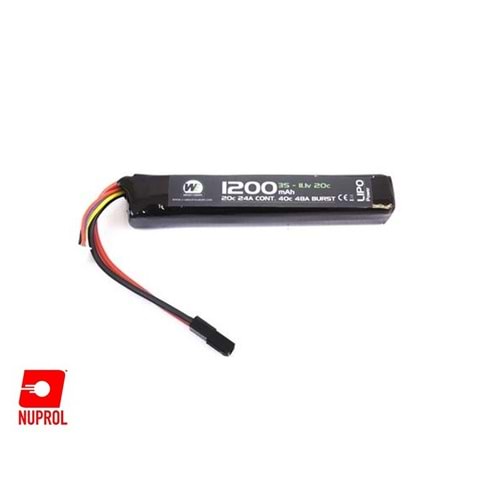 NUPROL POWER 1200MAH 11.1V 20C LIPO STICK TYPE AIRSOFT PIL 8066
