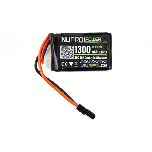 NUPROL POWER 1300MAH 11.1V 40C PEQ MICRO LIPO (8068)