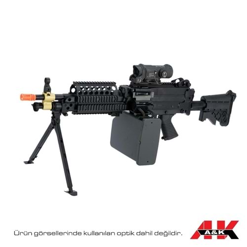 FN Lisanslı M249 MK46 FULLMETAL SIYAH Airsoft Makinalı AEG