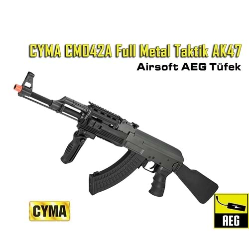 CYMA CM042A Full Metal Taktik AK47 Airsoft AEG Tüfek - Siyah