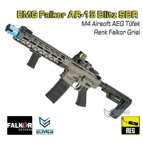 EMG Falkor AR-15 Blitz SBR Airsoft AEG Tüfek Falkor Grisi