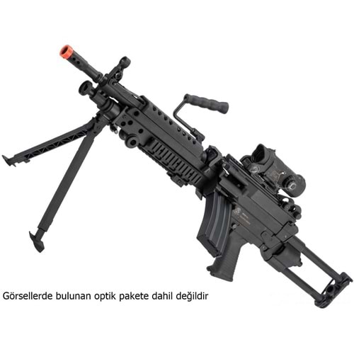 Cybergun A&K FN Licensed M249 MINIMI ''Featherweight'' Airsoft LMG Makineli Tüfek Siyah