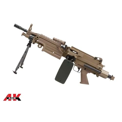 A&K FN Licensed M249 Para Hafif Makinalı AEG Airsoft Tüfek - TAN