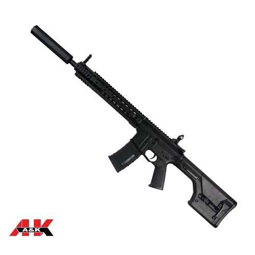 A&K M4 DMR Diamond Head Susturucu Replikalı AEG Airsoft Tüfek - Siyah
