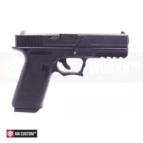 AW Custom Glock18 FullAuto Agency Tipi Siyah Airsoft GBB Tabanca