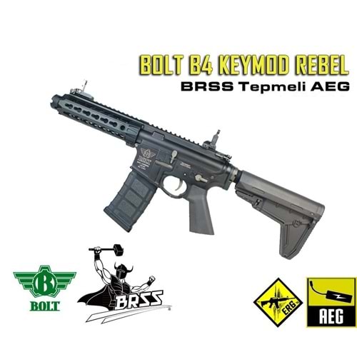 BOLT B4 KEYMOD REBEL BRSS Gerçekçi Tepmeli Airsoft Tüfek - Siyah