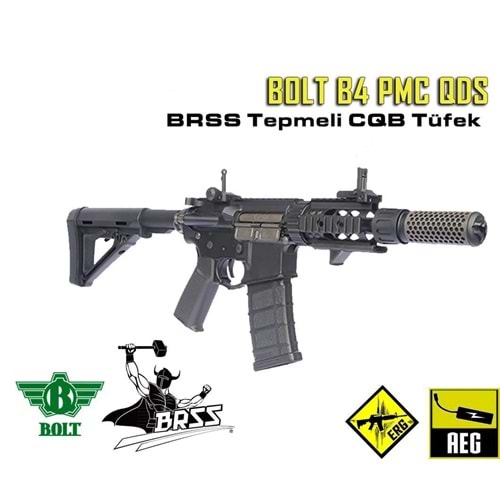 BOLT B4 PMC QDS BRSS Gerçekçi Tepmeli Airsoft Tüfek - Siyah