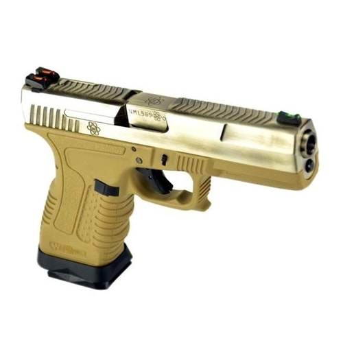WE GP1799 T8 (Silver Slide / Tan Frame) GBB AIRSOFT TABANCA
