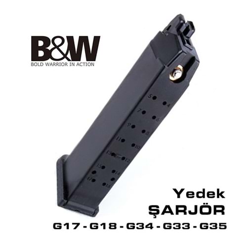 BW GLOCK G17 - G18 - G34 - G33 - G35 YEDEK ŞARJÖR
