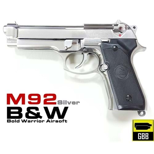 BW M92 Beretta SILVER GBB Airsoft Tabanca