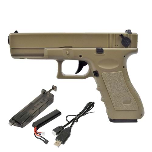 CYMA GLOCK AEP TAN AIRSOFT ELEKTRIKLI TABANCA - New Mosfet Edition
