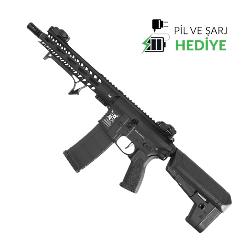 Delta Armory M4 AR15 10inch MLOK ALPHA Siyah AEG Airsoft Tüfek / Pil Şarj Setli